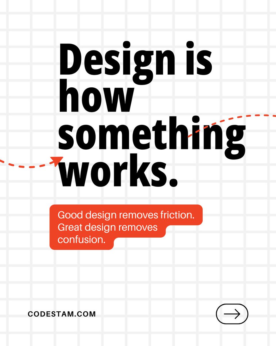 CodestamStore's tweet photo. *Design Is Not Decoration**

Design is not colors.
It’s not gradients.
It’s not animations.

Design is how something works.

Good design removes friction.
Great design removes confusion.

At Codestam, we build products that feel intuitive.

Because when users don’t have to think, https://t.co/YWrCa5vBgQ