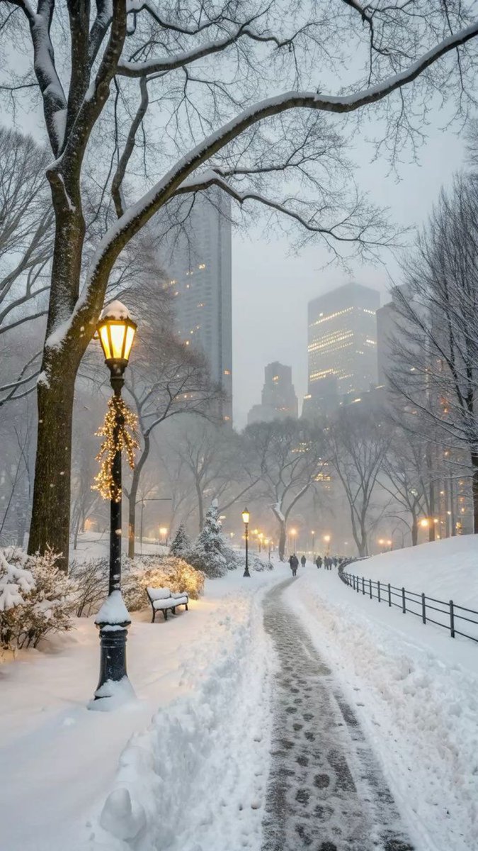 purenature_1's tweet image. NYC winter fairytale ❄️✨ #CentralPark