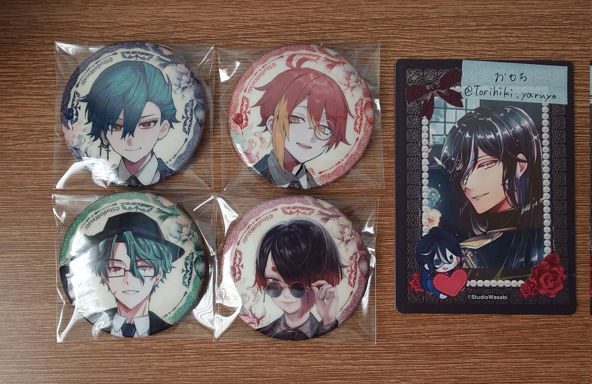 交換 譲渡】あくねこ 悪魔執事と黒い猫 4周年 グリッター キャラバッジ