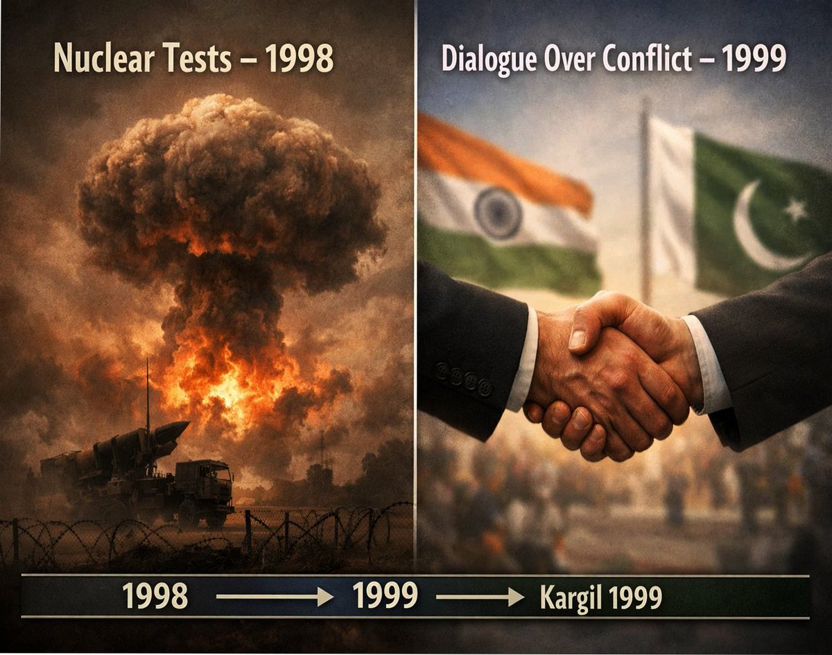 Archana3254811's tweet photo. Nuclear deterrence is safer with communication; Lahore's measures aimed at reducing uncertainty in tense South Asian security dynamics. #LahoreDeclaration #Lahore1999 https://t.co/H8QpevENff