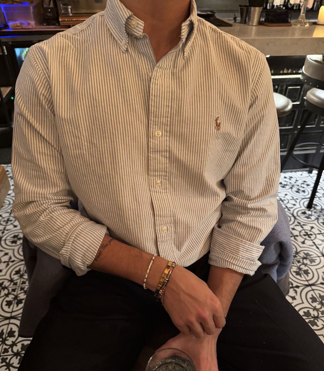 Ralph Lauren blue striped oxford is a non-negotiable wardrobe essential for men