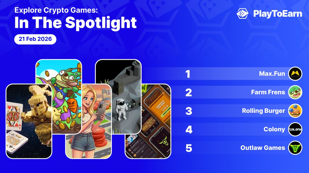Check out these exciting new crypto gaming projects in our PlayToEarn Spotlight 🎮💫

👉<a href="/maxdotfun_/">Max.Fun</a> 
Create, play, and invest in games built by AI — fully on-chain, no code needed.

👉<a href="/frenwtf/">Farm Frens</a> 
Base App's wildest farm game that turns raising crops and animals into LOLWUT