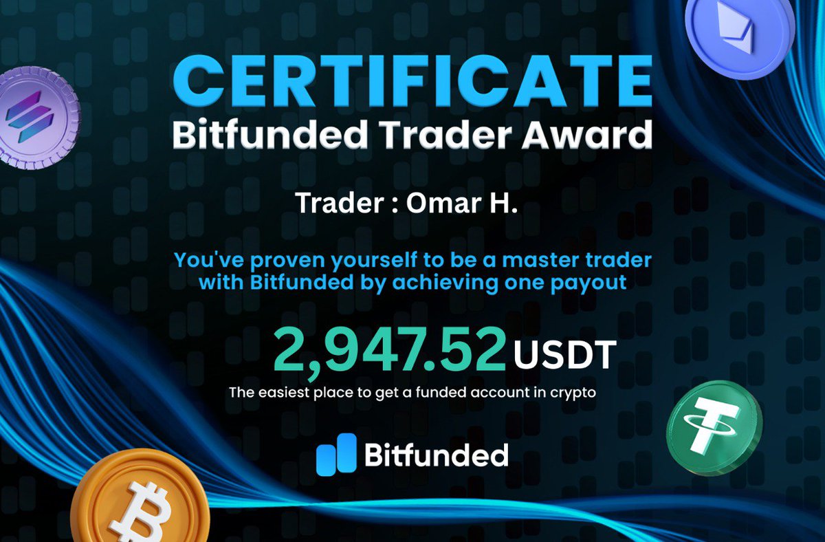 Win with Bitfunded! ⭐️

👤 Name: Omar H.
💰 Profit Withdrawn: 2,947.52 USDT
✅ Funded. Traded. Paid.

The easiest place to get a funded account in crypto💙