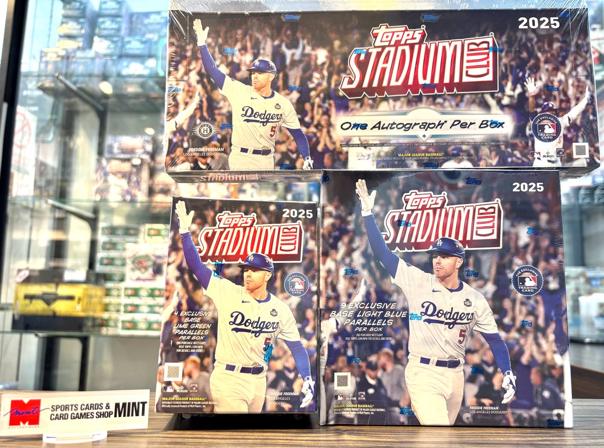 【✨新商品入荷情報🎉】

⚾2025 TOPPS STADIUM CLUB BASEBALL HOBBY/MEGA BOX/VALUE BOX⚾

TOPPS社MLB公式ベースボールカードの定番商品「スタジアムクラブ」2025年版！
象徴的な選手の写真を使用したデザインが特徴！
パラレルや直筆サインカード等収録！
詳細はこちら⇒tradingcardjournal.com/?s=2025+TOPPS+…+