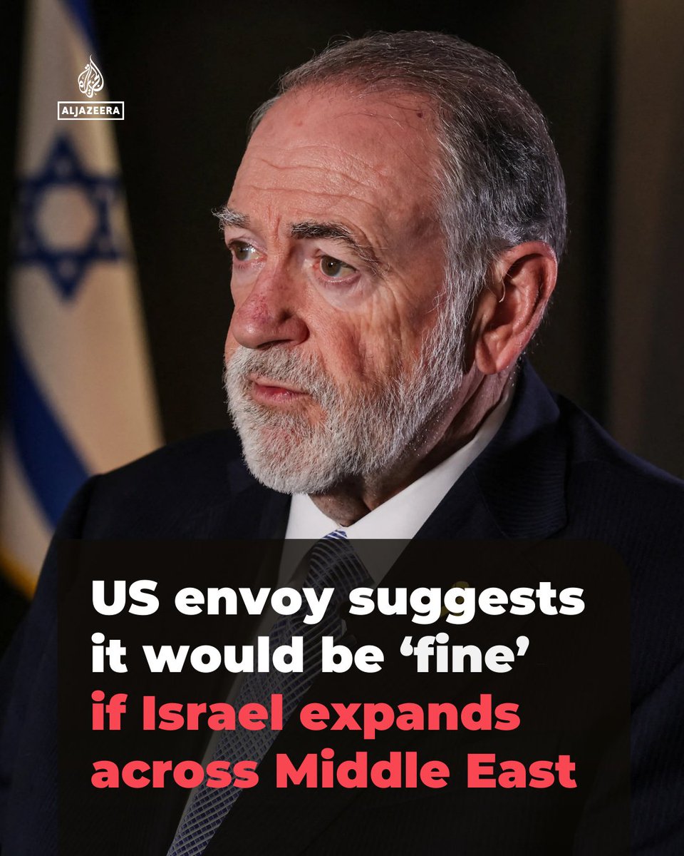 Mike Huckabee, the US ambassador to Israel, has suggested that he would not object if Israel were to take most of the Middle East, stressing what he described as the Jewish people’s right to the land aje.news/oz4nmn