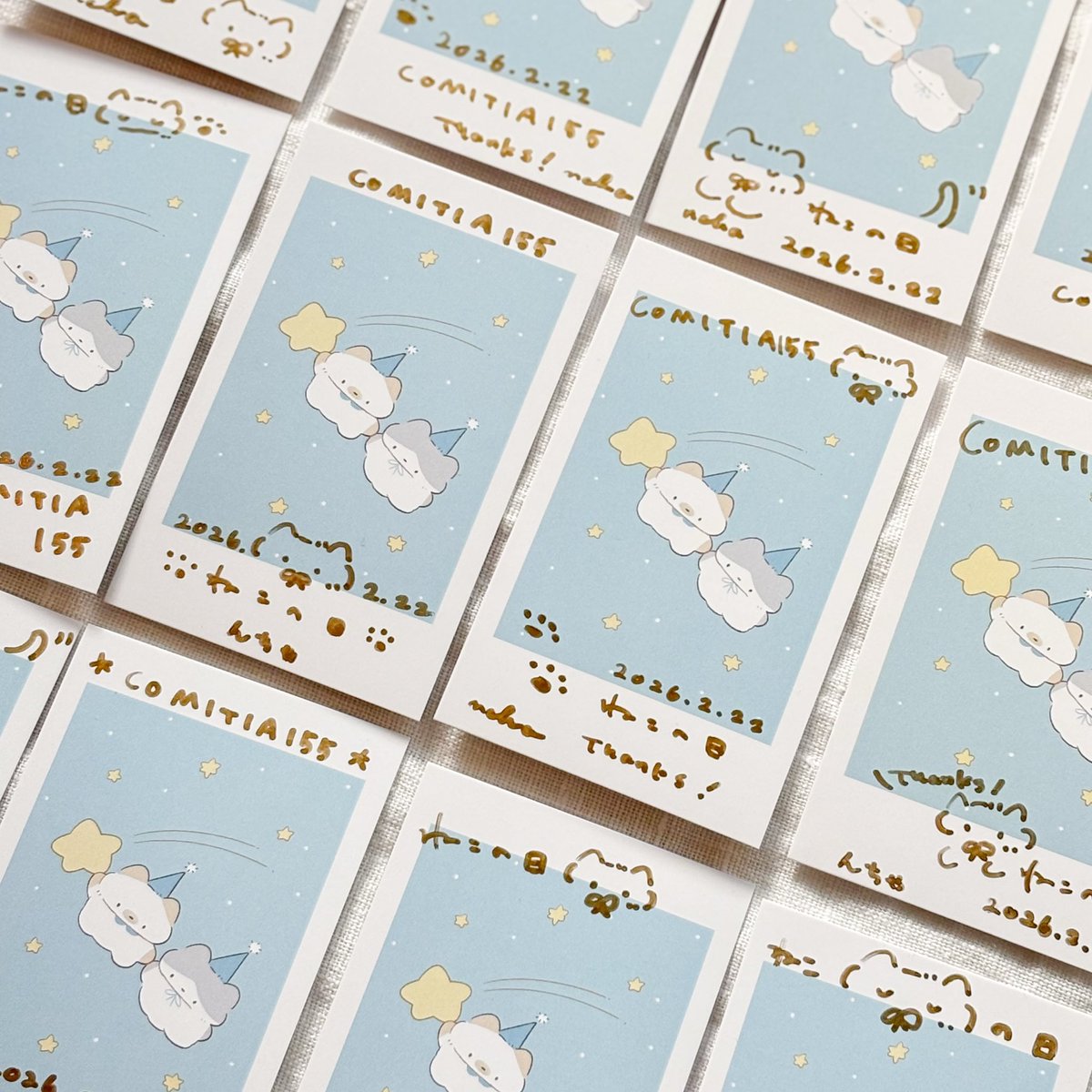 コミティア155 ノベルティのチェキ風カード🐾💫