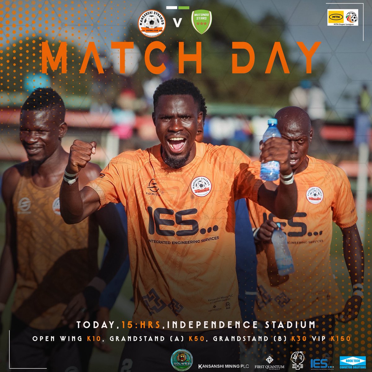 kansanshidynamo's tweet photo. โผ๏ธM A T C H D A Y
๐ Mutondo FC
๐ MTN Super League
๐ Independence Stadium | Solwezi
๐ TODAY| 21 February 2026
โฐ 15:00 hrs
๐ซ Tickets:
OW: K10 | GS B: K30 | GS A: K50 | VIP: K150
#MatchDay
#KDFCMutondo
#Week21
#UnitedWeSucceed
#MabangaBoys https://t.co/Dbpxua4hMQ