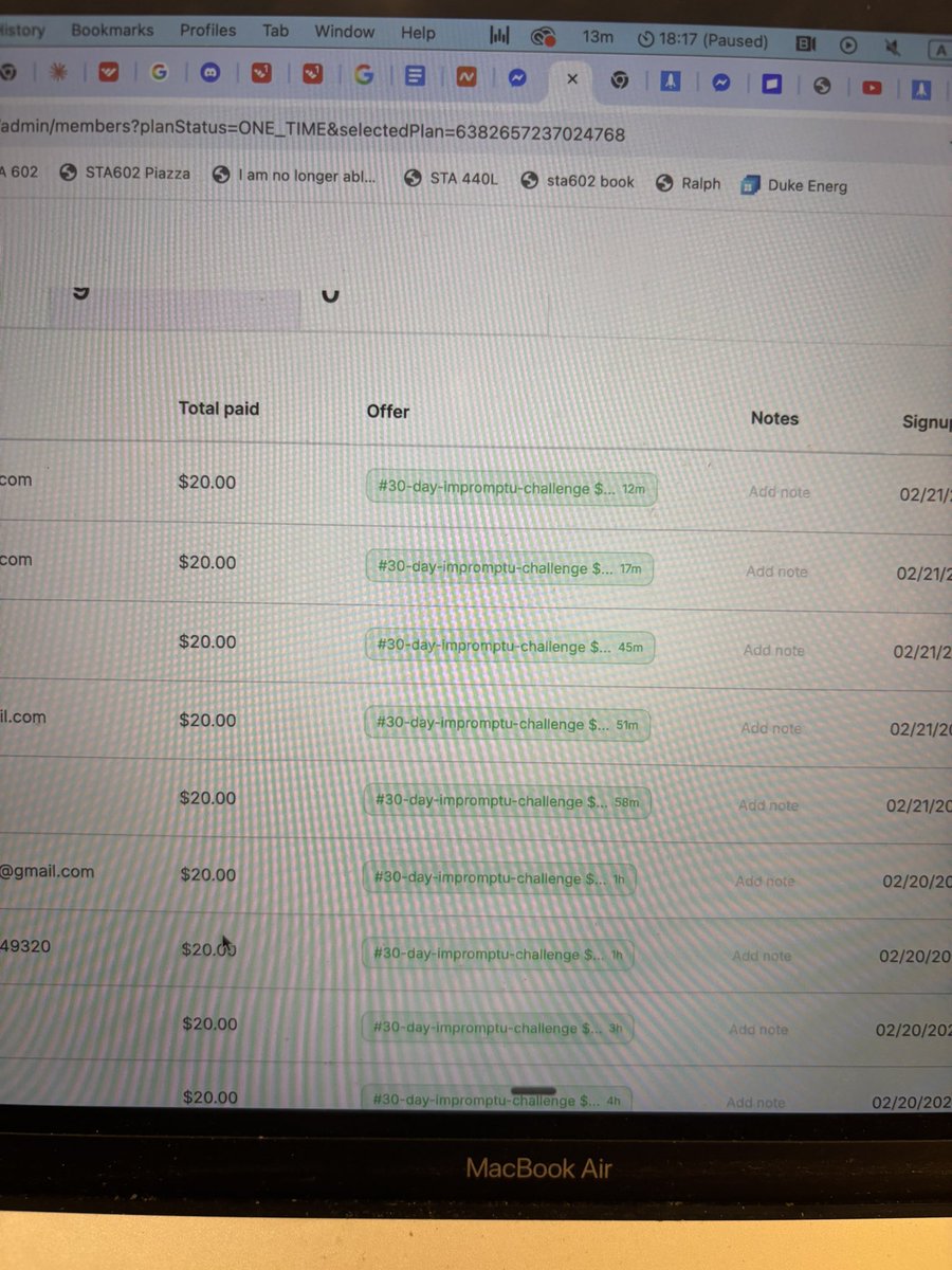 monasuj's tweet photo. HOLLYYYY SHIIIIITTTTTTT 

just made my first dollar online this is the best feeling ever. I’m never getting off as high.

I made a public speaking accountability group with a $20 buy-in fee. Been going viral on Instagram and TikTok for these speaking exercises I’m doing, so this felt like the natural next step.