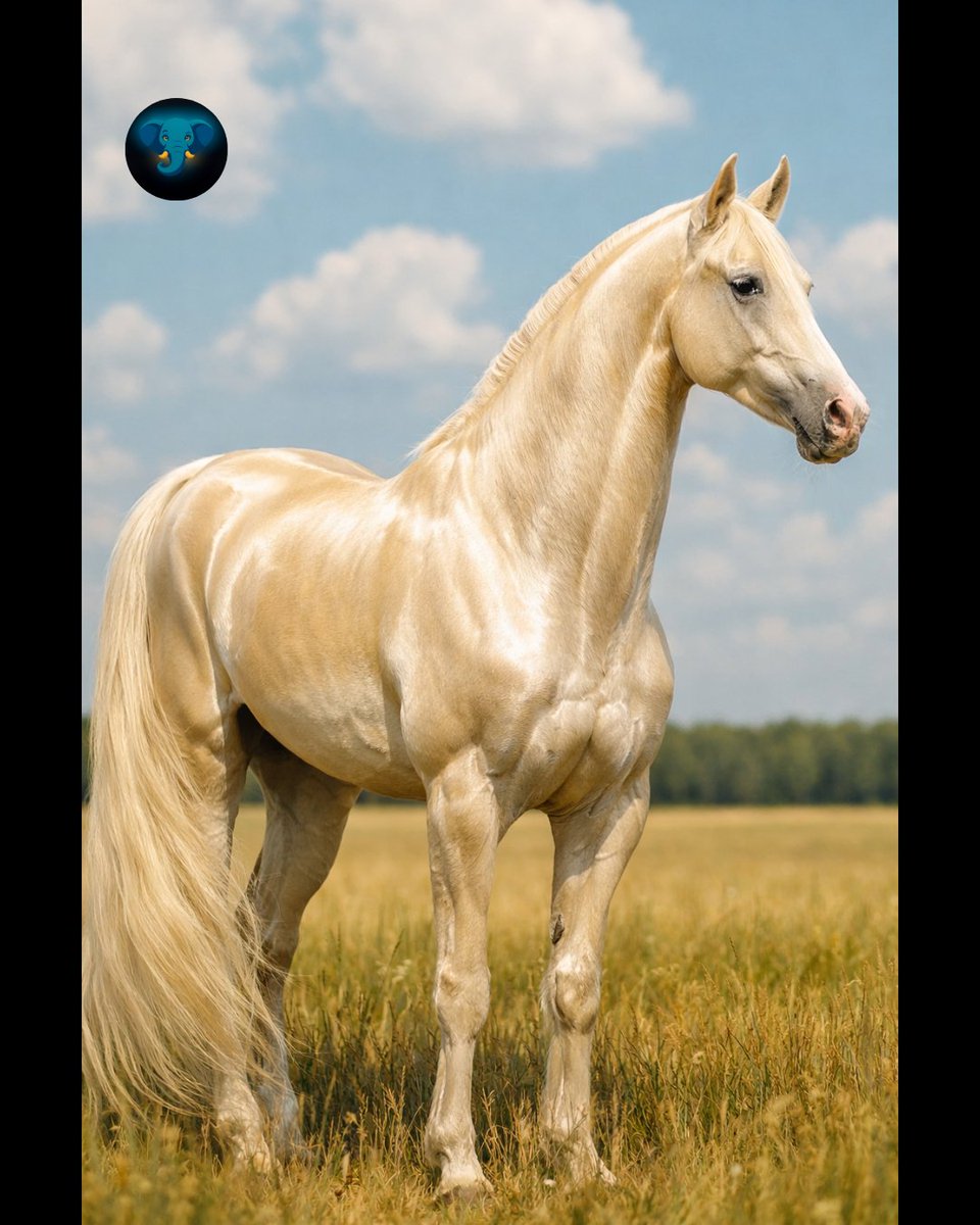 TheGProtocol's tweet photo. That shine is real.
Meet the Akhal-Teke — one of the rarest and oldest horse breeds on Earth.

Origin: Turkmenistan.
Nickname: The Golden Horse.

Its coat reflects light like metal.
Because of the structure of its hair — which refracts light and creates that metallic glow, like a prism.

Bred by nomadic tribes in the desert for speed and endurance, these horses could survive extreme heat and travel vast distances.

They were prized. Protected. Almost worshipped.
Some say they look like they’re made of gold and lustre.

But they’re very real.
And very rare.

If you saw one in the wild… would you believe your eyes?

#AkhalTeke #HorseLovers #DidYouKnow #horses_of_instagram #Horseriding #NatureLovers