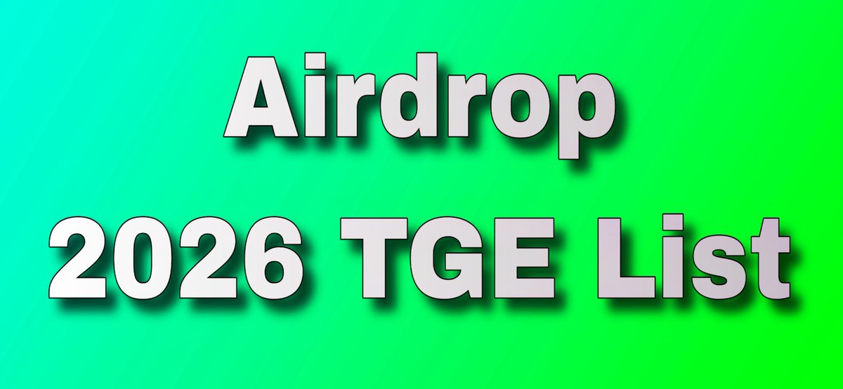 Airdrops Coming in 2026...🪂

These are the 44 projects expected to launch tokens in 2026 (With a Few Exceptions)👇

• Pharos - Q1
• OpenSea - 2000 Years Later ⛵ 
• Billions - Q2
• Base - Q3 🟦
• idOS - Q2
• InkOnChain - Q2
• MetaMask - 2500 Years Later 🦊
• OneFootball