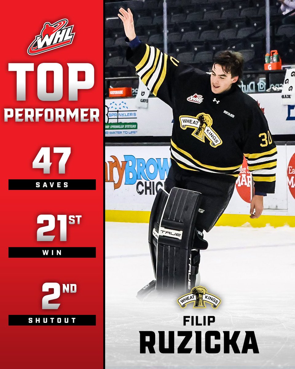 TheWHL's tweet photo. Shot after shot, but the brick wall never cracked. 🧱🔥

@bdnwheatkings | #NHLDraft | #WHLTopPerformer https://t.co/odZW7Zr5gN