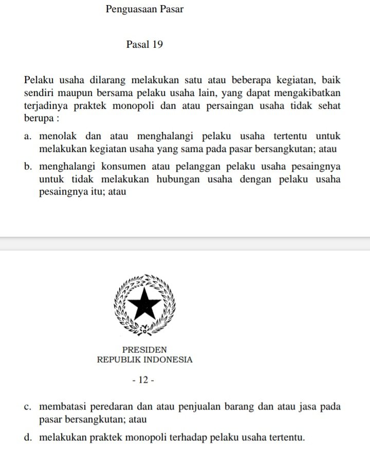romario_aja's tweet photo. @insidefolkative Pelanggaran thd UU Anti Monopoli https://t.co/vITYYm6NRa