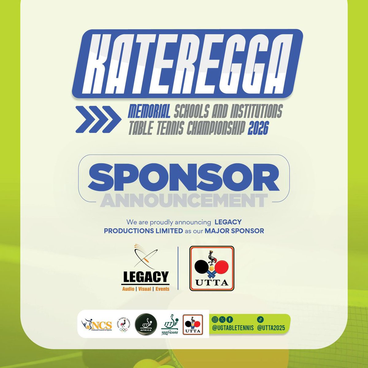 Uganda Table Tennis Association(UTTA) tweet media