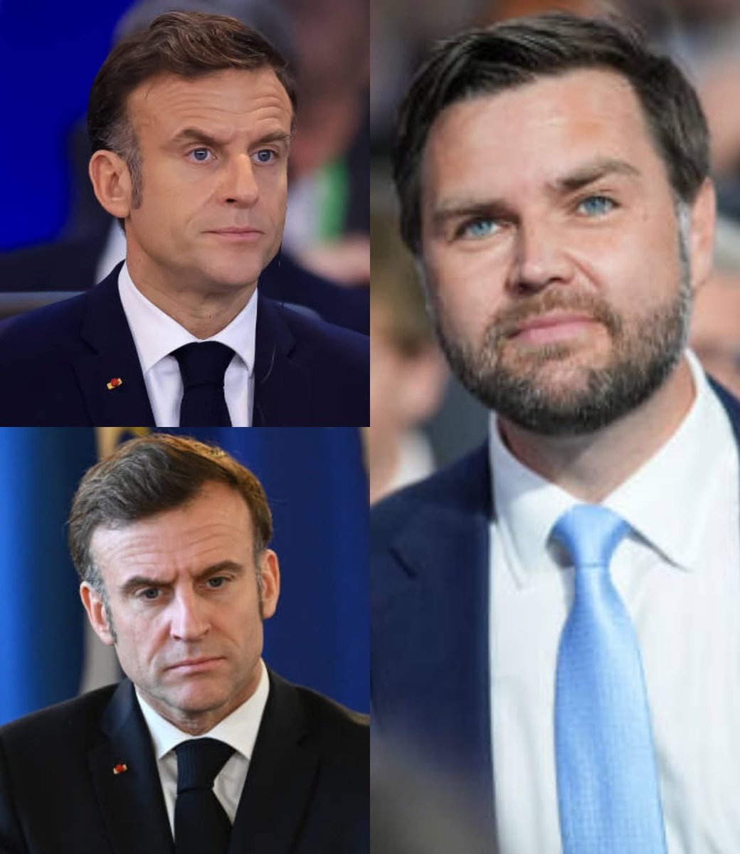 platinium230's tweet image. 💥 SCÈNE CHOC : MACRON PERD SES NERFS FACE À JD VANCE ET LA FRANCE PREND UNE GIFLE HISTORIQUE ! 🤯🔥🇫🇷🇺🇸
« La démocratie européenne est un modèle… » Macron commence sûr de lui. Ton présidentiel. Regard verrouillé.
Puis JD VANCE COUPE COURT.
😬 LE TABOU SAUTE EN DIRECT.
« Une