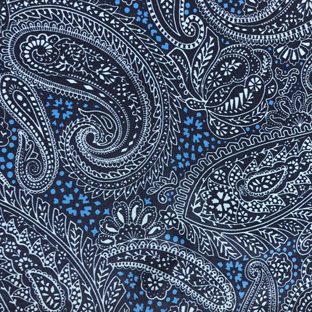 Leslie has bought a fat quarter of the Paisley Positivity fabric. She chose the small-scale indigo blue version printed on 'Organic Cotton Knit' fabric, which is available from Spoonflower. Many other colours are available. #printedtextile #fabricstore
spoonflower.com/en/fabric/1069…