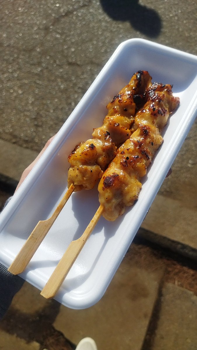 富士山見ながら、焼き鳥うめぇ～！