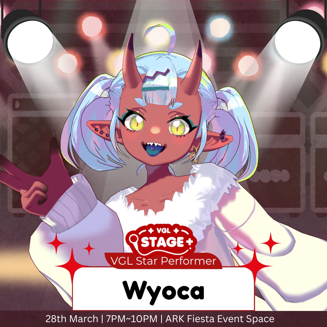 VGakuenLIVE's tweet photo. ✨VGLStage+ Featured Performer✨
With a sprinkle of mischief and a whole lot of charm, here comes our cutest red oni from the underworld -
Wyoca👹
@wyocaVT
---
Watch their performance at #VGLStage
28th March 2026, 7PM~10PM
ARK Fiesta Event Space https://t.co/BSo4hfutl8