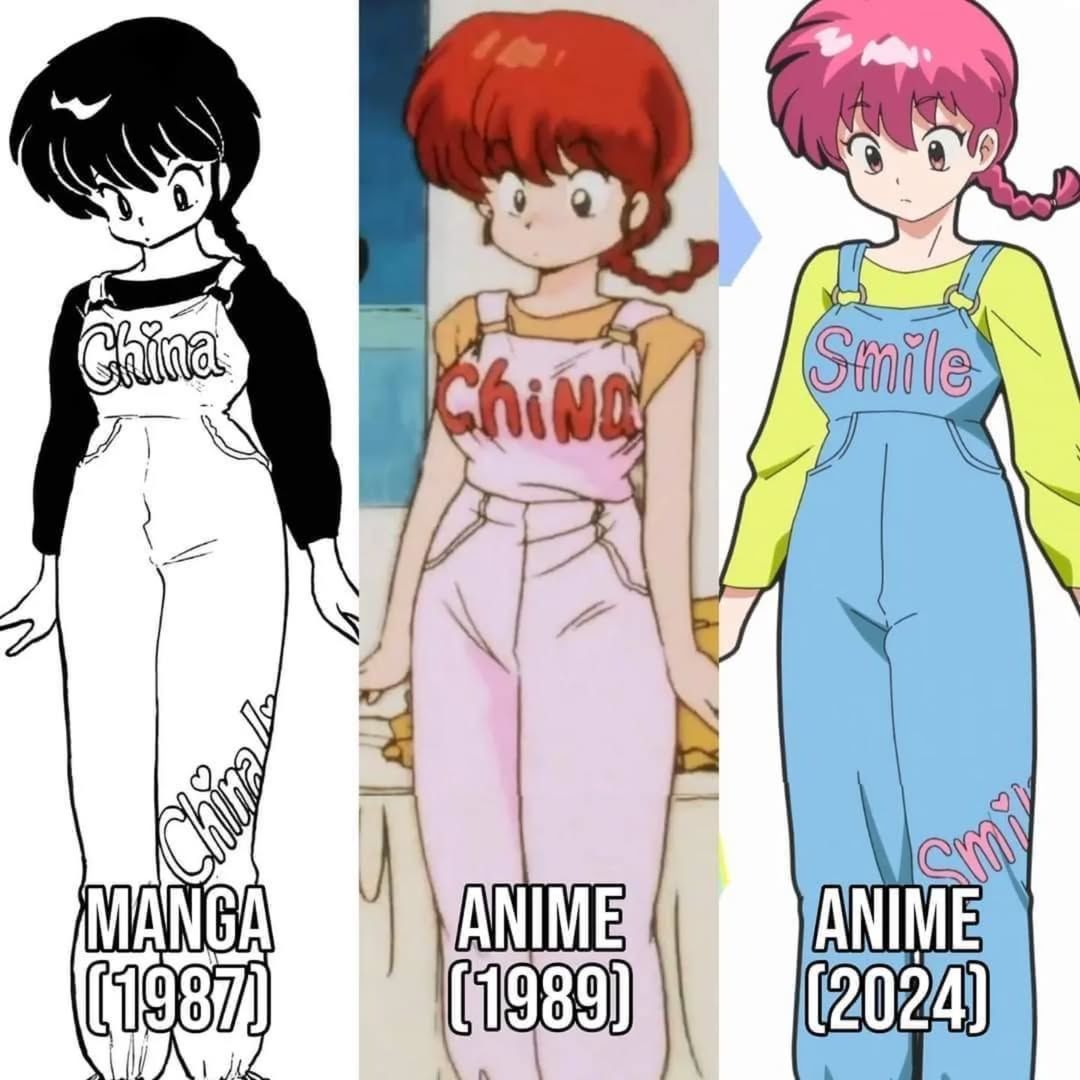 retro_anime's tweet image. Ranma ½  over the years