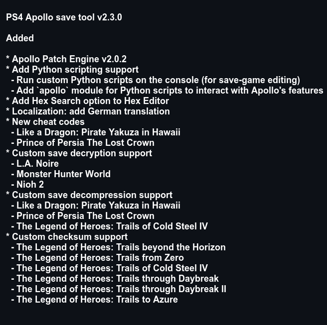 PS4 Apollo tool upcoming release, v2.3.0 
github.com/bucanero/apoll…