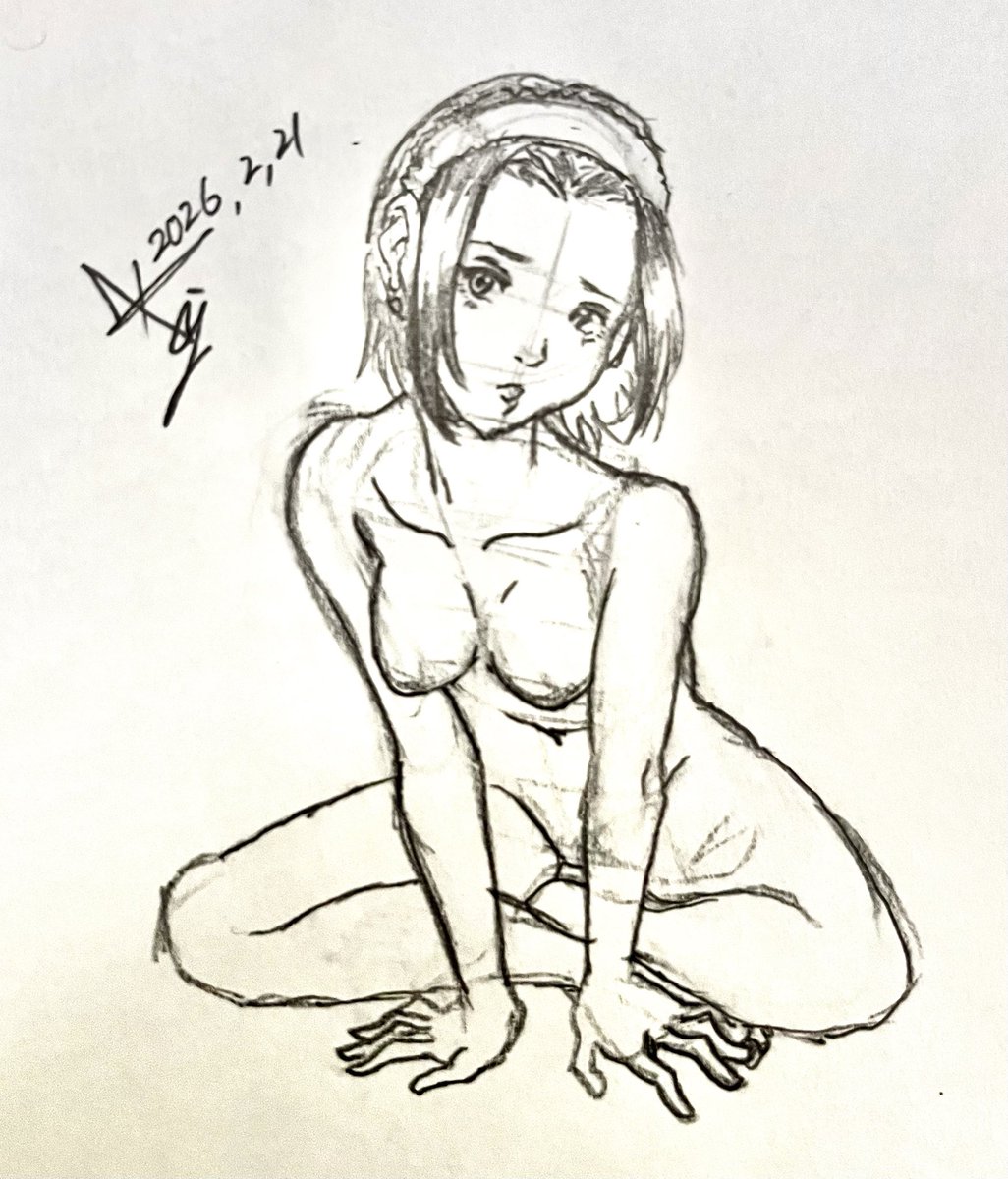 イラスト 資料見ながら模写練✍️ 念の為センシティブ設定