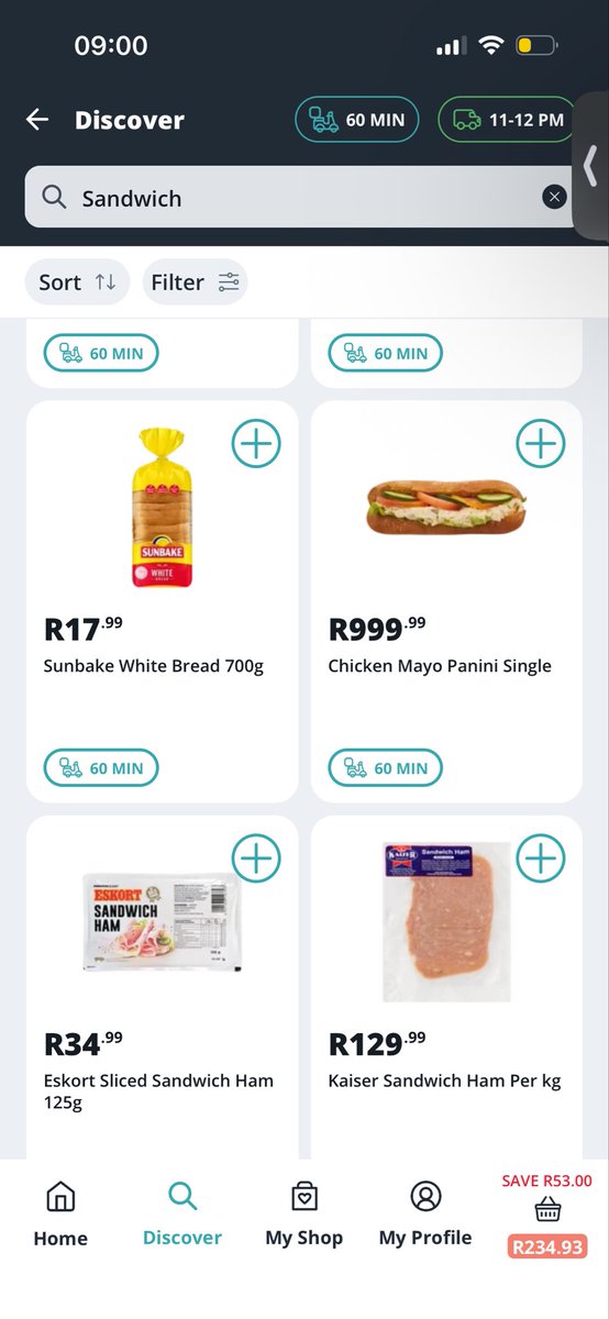 Uhm <a href="/Sixty60_Tweets/">Checkers Sixty60</a> fix it please… in case this is a bot I am referring to the 999 for a chicken mayo panini