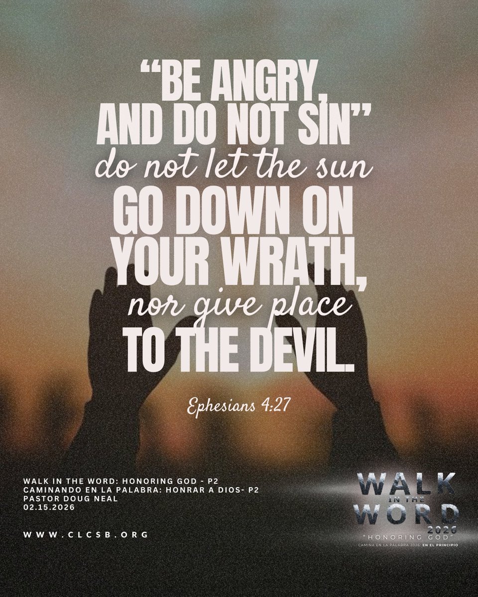 clc_sb's tweet image. Unreleased anger = open door.
Forgiveness = freedom.

“Do not give the devil a foothold.” Eph. 4:27

#WalkInTheWord #HonoringGod #Forgive #Faith #CLC #CLCSB