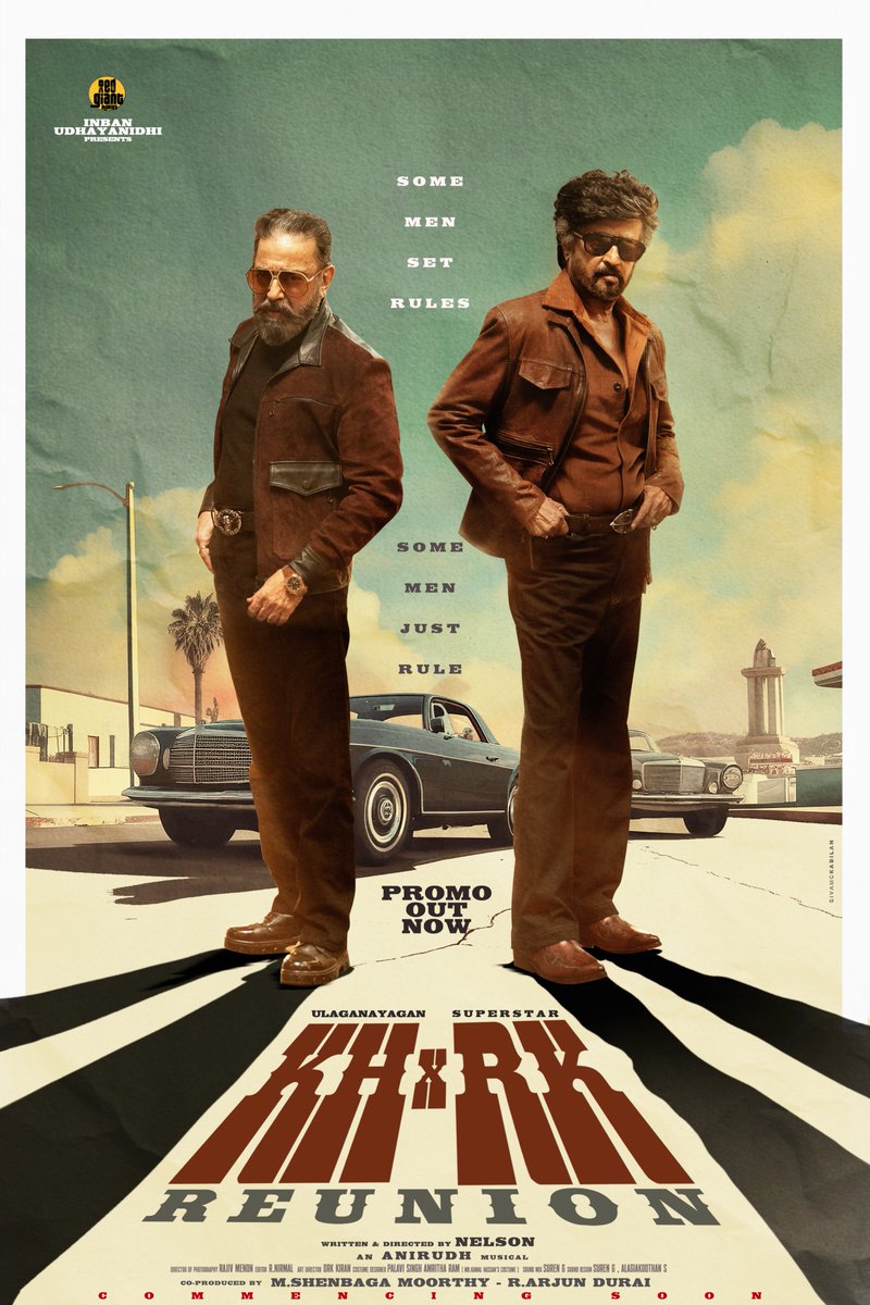 Born Cool. Built Retro. Eternal Swag. 😎

#KHxRK Promo 

Tamil ▶️ youtu.be/TROFVicWrTE
Telugu ▶️ youtu.be/oWD6ZzSxrkk
Hindi ▶️ youtu.be/YoOd47d_izc

<a href="/ikamalhaasan/">Kamal Haasan</a> <a href="/rajinikanth/">Rajinikanth</a> <a href="/Nelsondilpkumar/">Nelson Dilipkumar</a> <a href="/anirudhofficial/">Anirudh Ravichander</a> <a href="/DirRajivMenon/">Rajiv Menon</a> <a href="/Nirmalcuts/">Nirmal@editor</a> <a href="/KiranDrk/">drk.kiran</a> #PallaviSingh