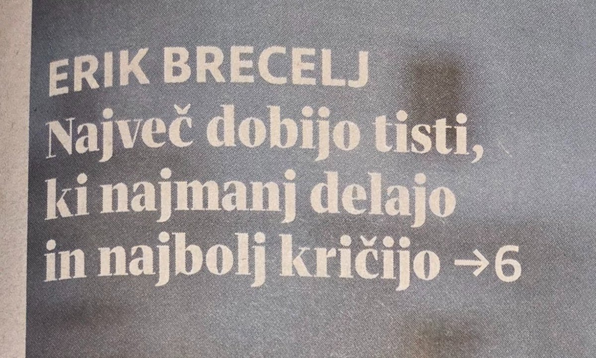 Erik Brecelj, današnje Nedelo o zdravnikih...