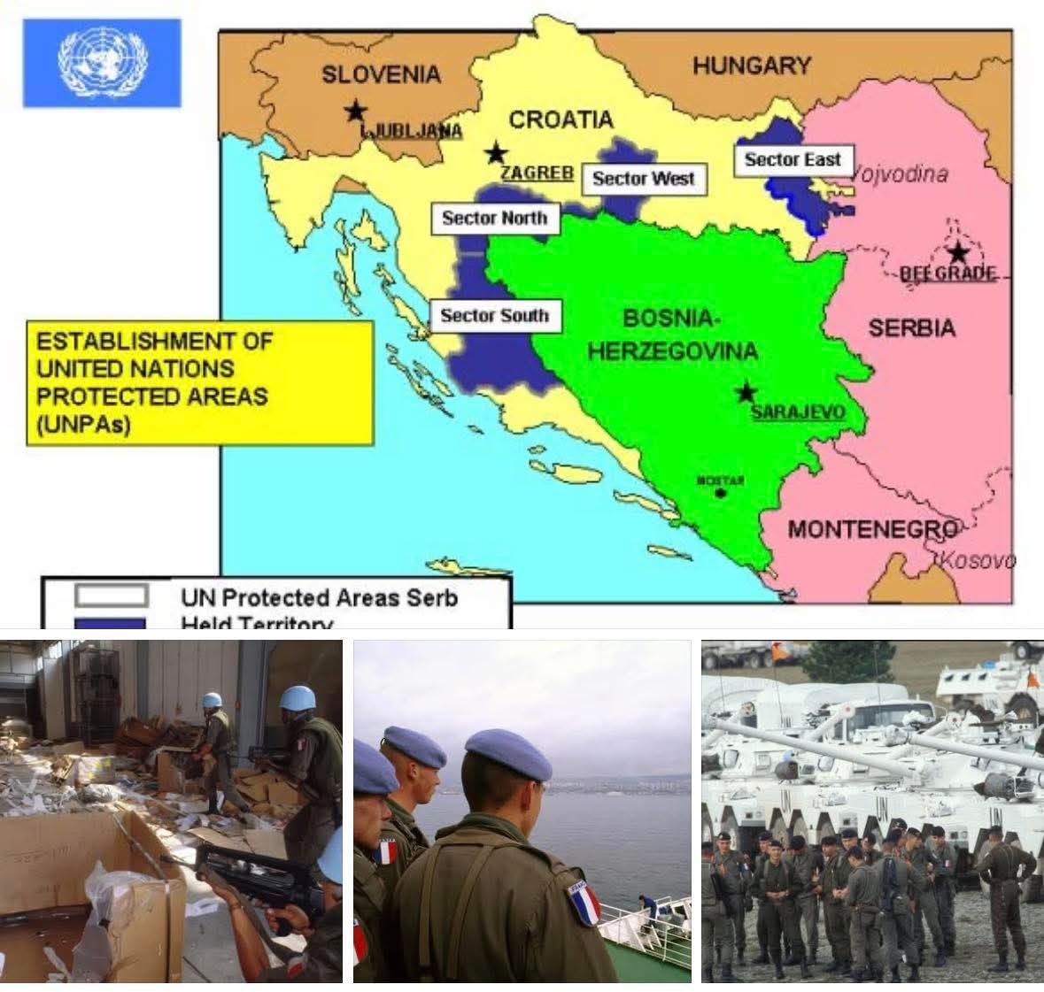 ANOPEX1's tweet image. 21 février 1992
Création de la #FORPRONU 

Par la résolution 743, le Conseil de sécurité de l'ONU crée la Force de protection des Nations unies.
  
La FORPRONU restera active jusqu'à fin 1995. 

40 000 casques bleus serviront en ex-Yougoslavie au plus fort de la mission.