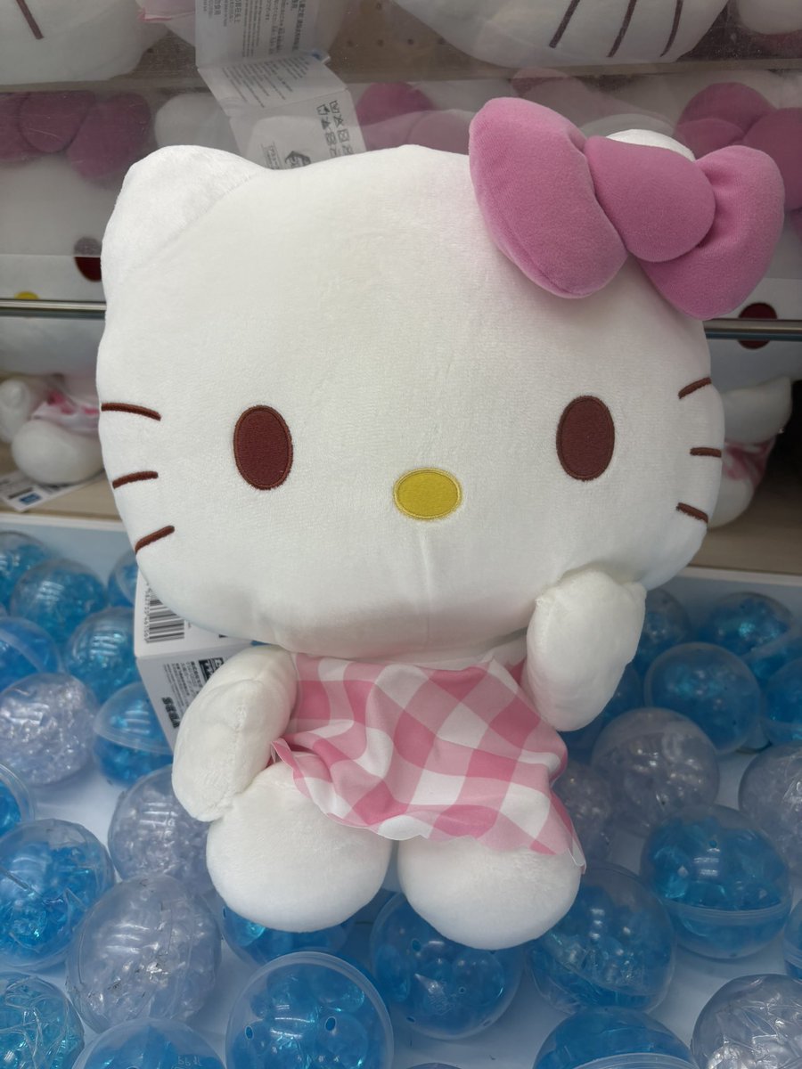 さらにさらに‼️ 🌟 ハローキティ LLぬいぐるみ ピンクチェックVer