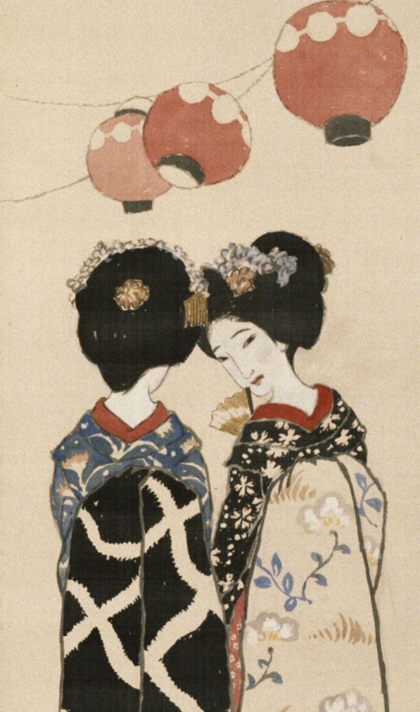 大正ロマンの小さな美 絵封筒の世界展」では【夢二と京都】コーナーで