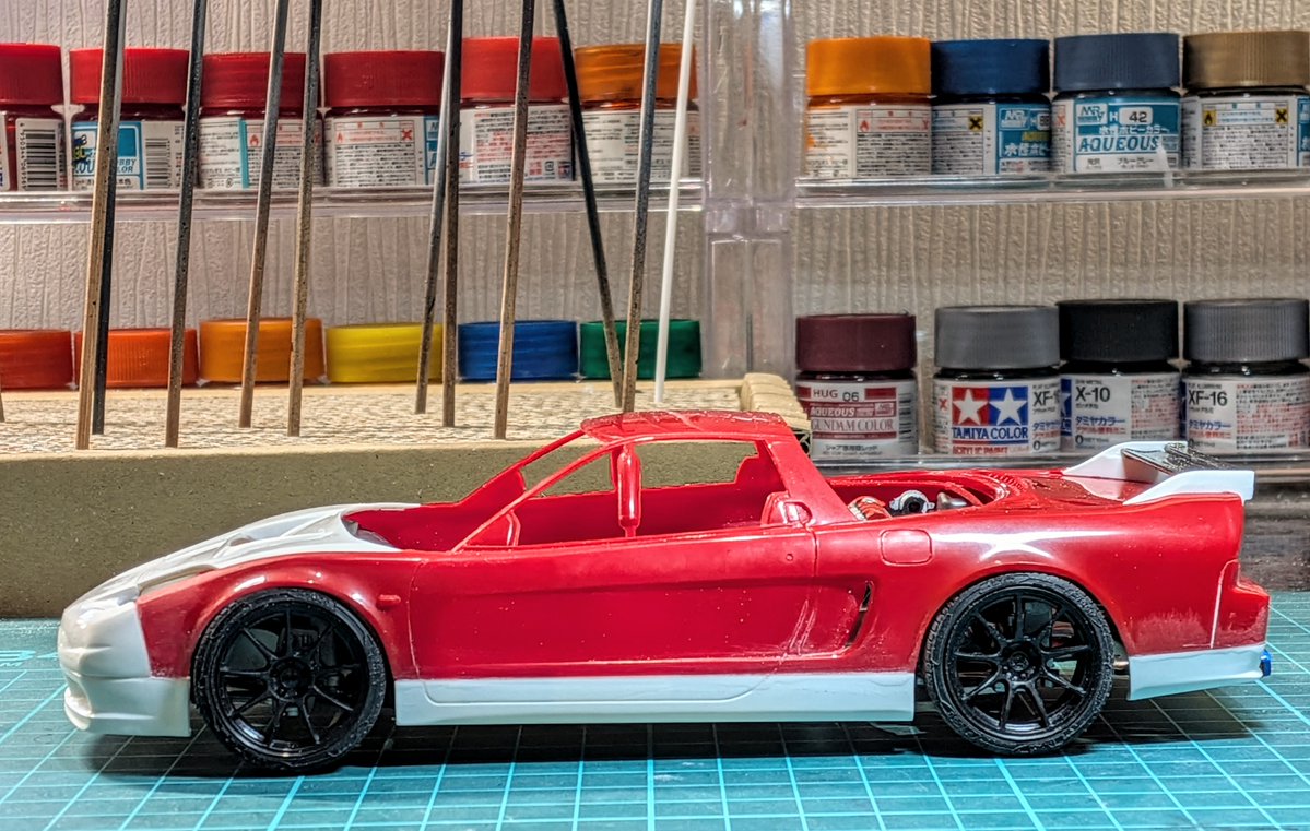 タミヤ×フジミ ホンダNSX-R(NA2) 足回り調整、セッティングです。車高