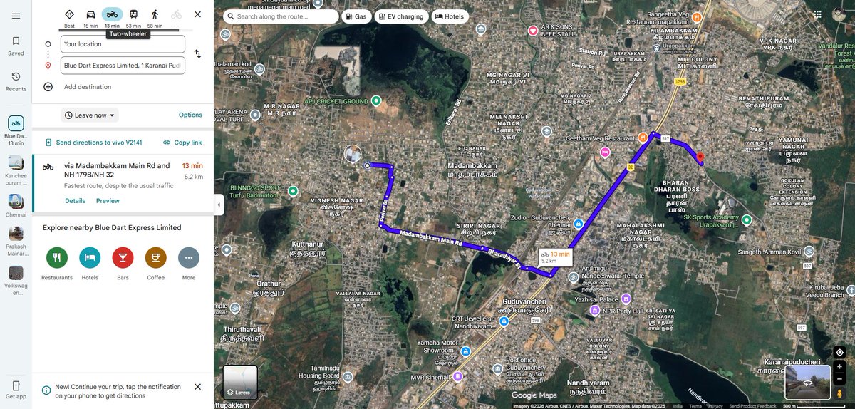mpkash1986's tweet image. Extremely disappointing service from @BlueDart_Official. My courier has been stuck at Urapakkam for 10 days — Madambakkam is just 13 minutes away!
False delivery remark updated.

#BlueDart #CourierIssue #hdfcbank
@HDFC_Bank @hdfc_regalia @BlueDart_ @BlueDartCares
