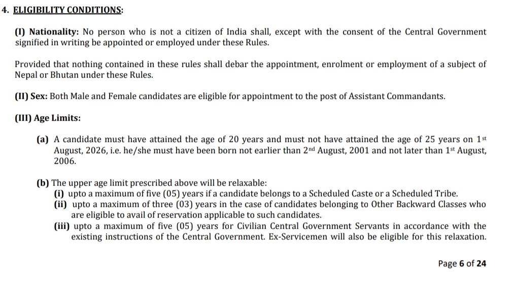 <a href="/DoPTGoI/">DoPT</a> <a href="/PMOIndia/">PMO India</a> <a href="/AmitShahOffice/">Office of Amit Shah</a> <a href="/AmitShah/">Amit Shah</a> <a href="/narendramodi/">Narendra Modi</a> <a href="/DrJitendraSingh/">Dr Jitendra Singh</a> in recent capf 2026 notification no age relaxation given to EWS Category.I urge <a href="/MLJ_GoI/">Ministry of Law and Justice</a> <a href="/indSupremeCourt/">Supreme Court of India</a> to increase age limit of ews category and make it at par to OBC category.