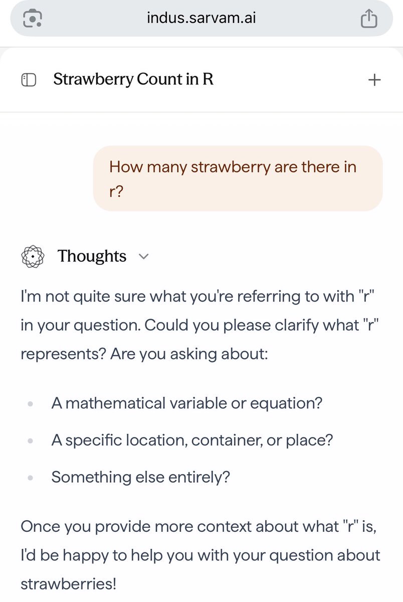 pulkit_mittal_'s tweet image. Sarvam you beauty🧡
 
ChatGPT 5.2              vs               Sarvam