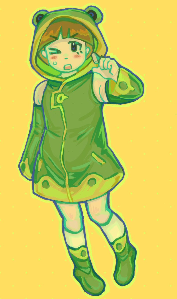 shouma rq ^_^ i put him in ccs frog outfit. i am so bad with using green