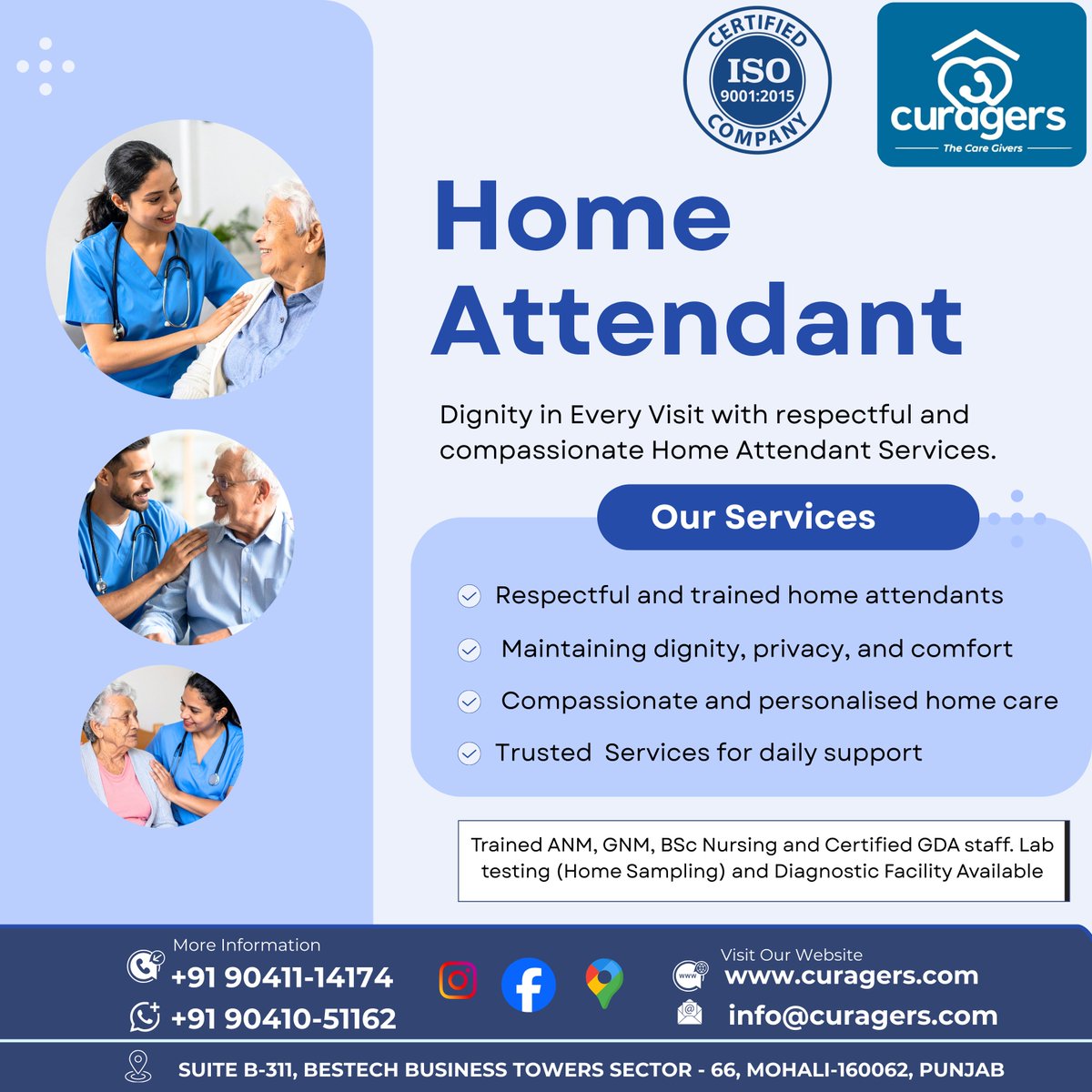 CuragersHealth's tweet image. Respectful &amp;amp; trained Home Attendants you can trust 💙
Dignity in every visit.
✔ Certified caregivers
✔ Personalized home care
✔ Reliable daily support

#HomeAttendant #HomeCareIndia #Curagers #TrustedCare #PatientCare