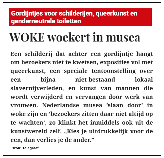 Het wordt steeds gekker met die linkse woke-waanzin.