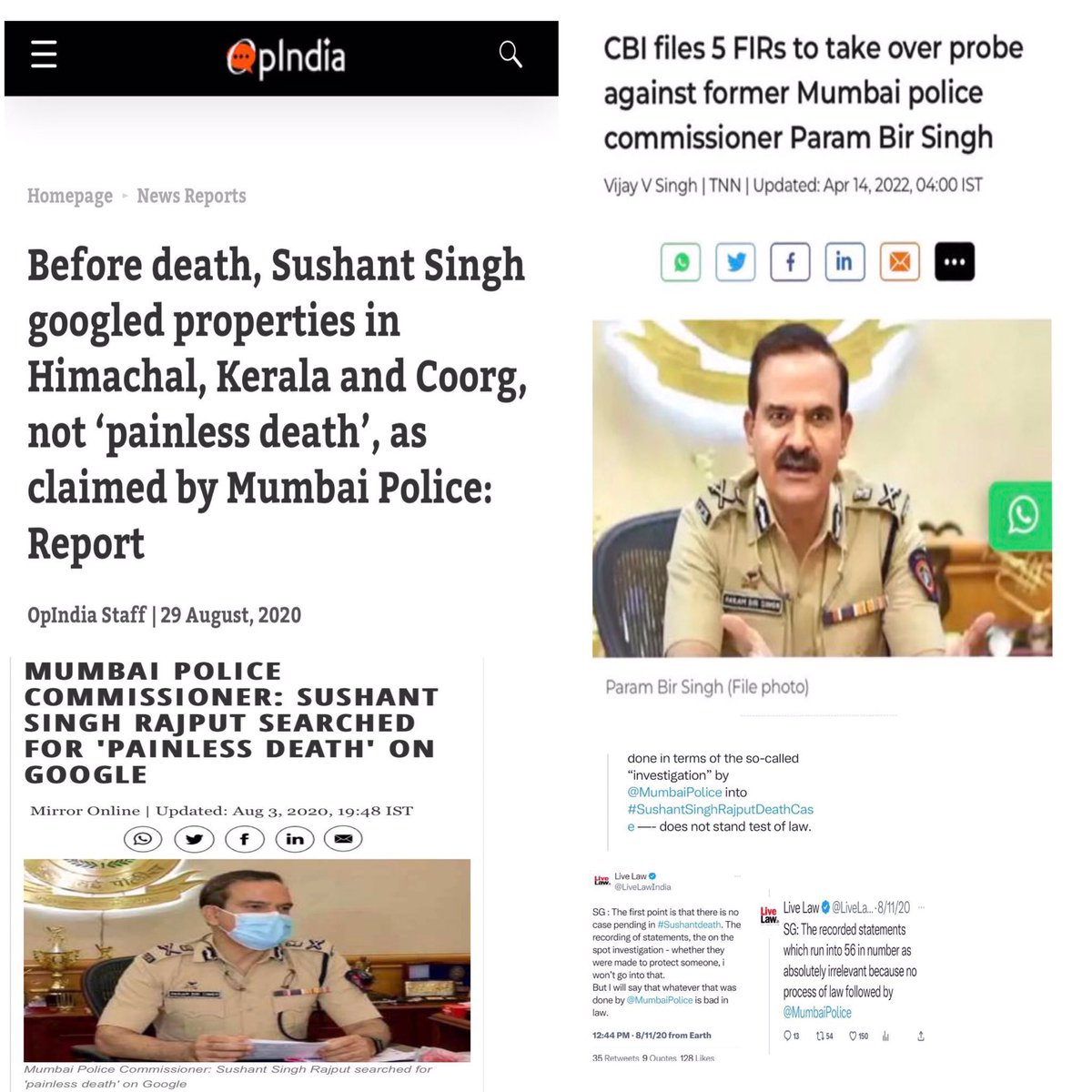 Only Propaganda Abound In SSRCase

False narratives began popping up almost immediately Sushant Singh Rajput death 
manipulated videos, fake tweets set the scene to 
deliberately spread rumors,lies to influence public opinion that he died by su!cide 
#ArrestRheaChakraborty