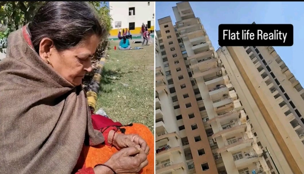 गांव में ज्यादातर लोग किसी की तारीफ करते हुए कहते हैं कि उनका बेटा मुंबई या दिल्ली में फ्लैट ले लिया है।

एक वीडियो वायरल हो रहा है जिसमें एक लड़का कहता है कि हम इस बिल्डिंग के 16 वें फ्लैट पर रहते हैं। 

आज हमारी माता जी 3 महीने बाद नीचे आईं , और नीचे आकर उन्हें बहुत अच्छा महसूस