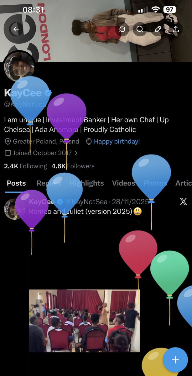 KayNotSea's tweet photo. I got ballons!!!☺️🎈🎈 https://t.co/WWfMN2W8bd