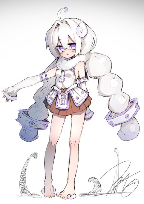 夏コミで出す新しい漫画の子です。触手でえっちな目に遭います 