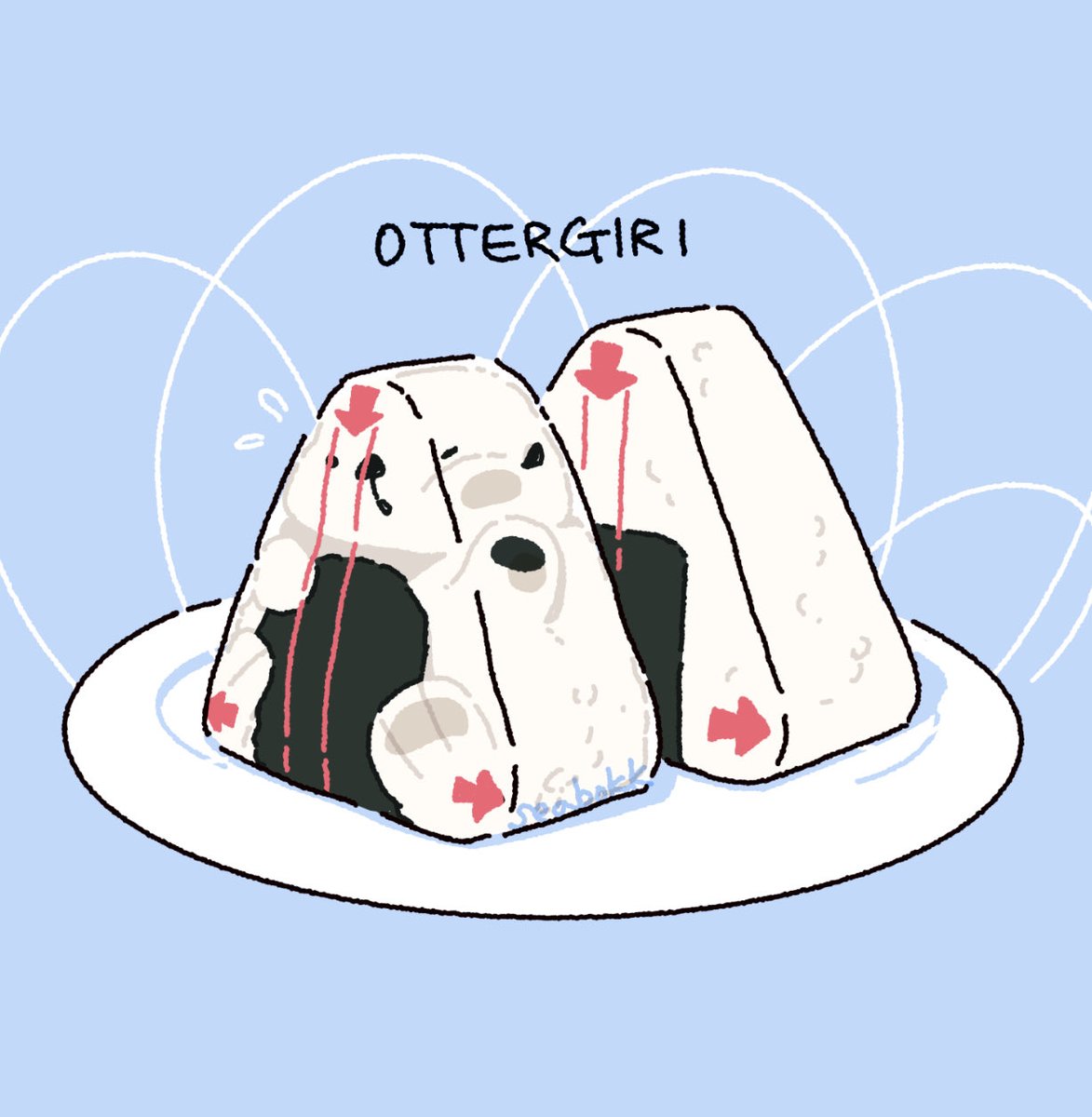 🍙🍙 #ottergiri #seaotter #ラッコ