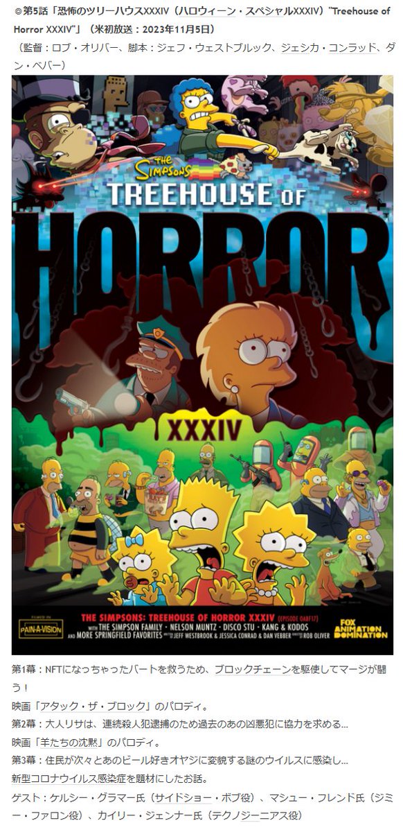 simpsons333's tweet photo. 本日Dlifeで国内TV初放送となったシンプソンズS35#05

サイドショーボブが出るハロウィン回なのですが、
映画『羊たちの沈黙』ネタにかなりのスプラッター描写があるからか、
異例の放送前に“おことわり”が入りました

まぁ、今回に限らずほぼ毎回不適切なんですけどね笑
(良い意味で)

#シンプソンズ https://t.co/yRkUUBQh6F