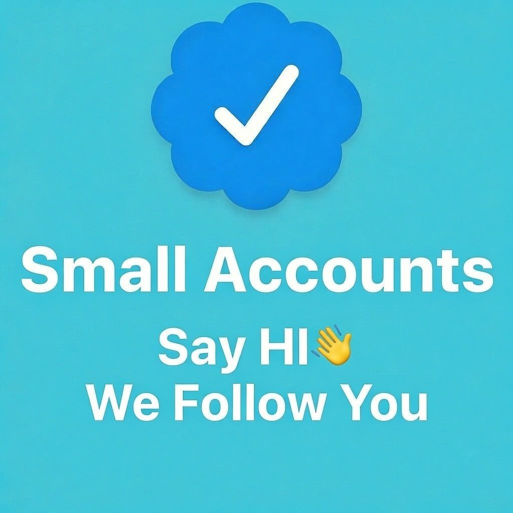 Below 100 follow 

Say Hi 👋

Let's follow each other🗣️