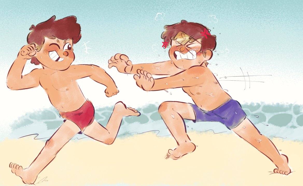 silly kids on da beach getting shards of glass stuck in their feet 🏖️