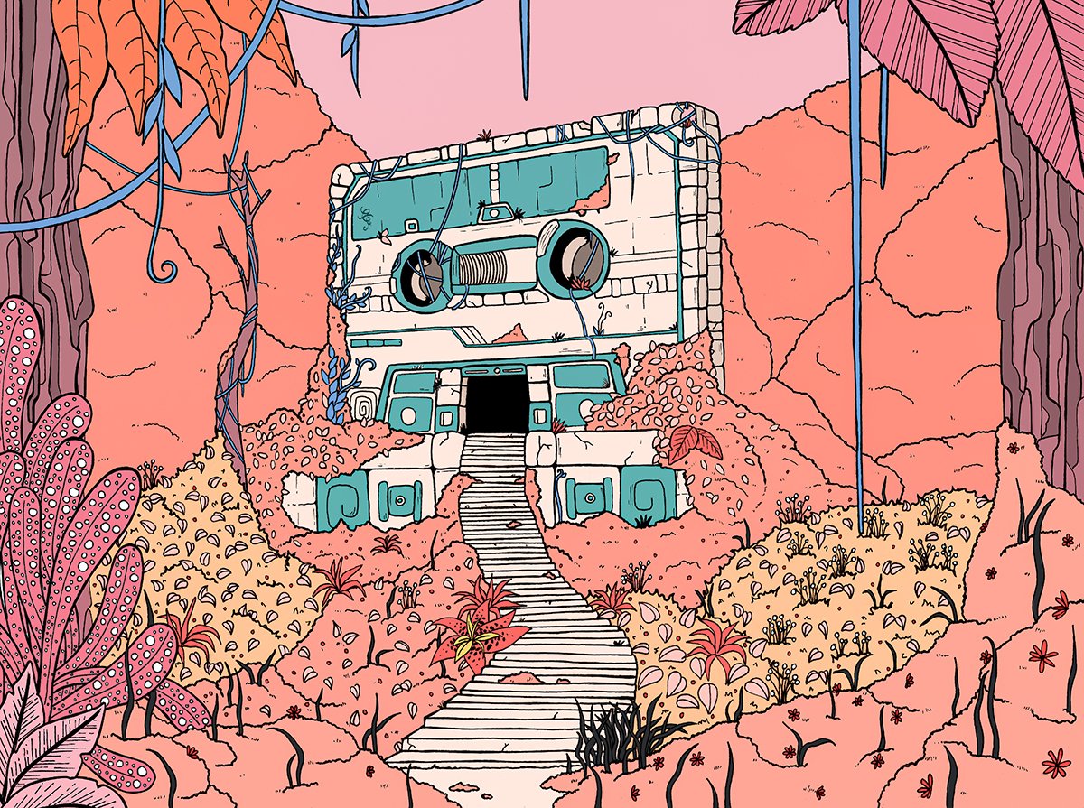 Temple K7.

#inkdrawing #digitalart #pulsartgraffic