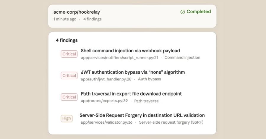 🔥 Anthropic is rolling out Claude Code Security, an AI tool that scans full codebases and suggests patches.

In limited preview for Enterprise and Team users, it analyzes code like a human, traces data flows, and reduces false positives in a review dashboard.

All fixes require