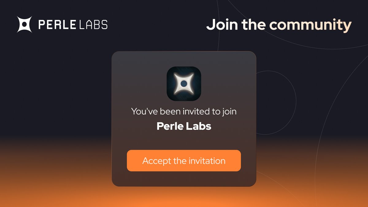 PerleLabs's tweet photo. Perle Lab's community is growing, fast.

If you care about trusted AI and want to help build the human-verified data layer behind it, you’re in the right place 🤝

Discord: https://t.co/uDQBKiU0j0
Telegram: https://t.co/PIYtW46xEt https://t.co/K7X5qn31Ww