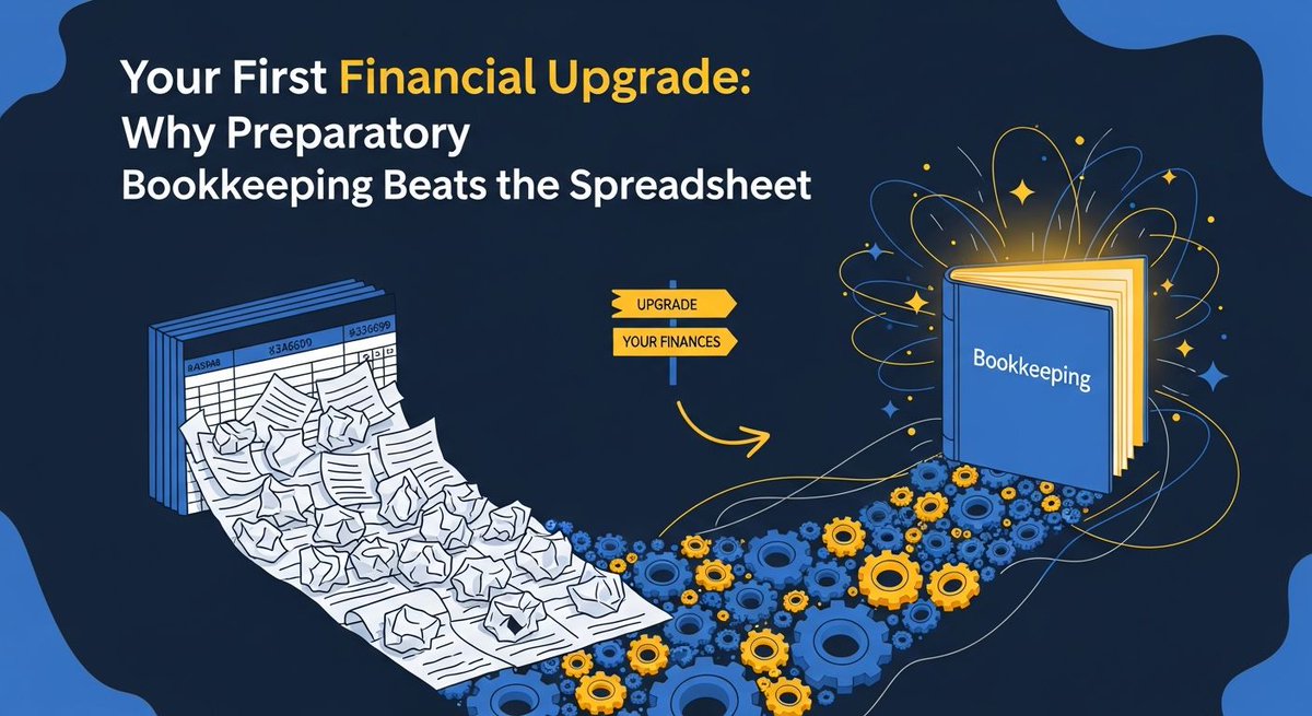 Clevver_io's tweet photo. **Your First Financial Upgrade: Why Preparatory Bookkeeping Beats the Spreadsheet**
- Uncover fresh perspectives! Our latest blog post just went live. 💡

Read the full post and let us know what you think: https://t.co/woU50soANc

#FormationService #Clevver #BlogUpdate https://t.co/zxXsIDXfOS